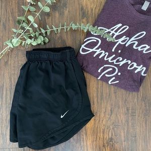 All black running shorts